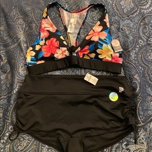 vs pink - gym to swim sports bra and shorts